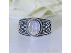 Silver Moonstone Ring.