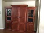 Wall Unit TV Cabinet Cherry Wood