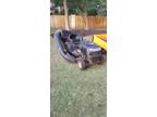 Poulon Pro riding mower with bagger, Cub Cadet pull cart and grass/leaf catch