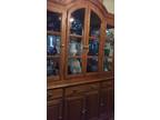 Solid Oak China Hutch