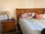 Oak king bedframe with 2 nightstands