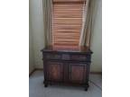 walnut storage cabinet