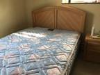 Queen bed-headboard & frame, mattress & boxspring