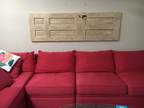 Red sectional sofa