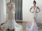 Darius Cordell Custom Wedding Dress with Long Sleeves