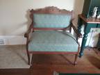 Antique loveseat and chair