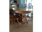 Oak table and 8 chairs with buffet