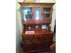 Maple wood China Cabinet /glass doors.