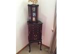 Redwood Jewelry cabinet with matching handing Curio