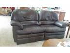lazy boy recliner love seat, brown leather