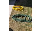 Electric weed trimmer, and 150 feet of garden hose, 5/8.