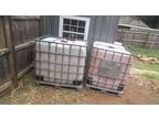 2 x 250 gallon containers with steel cage