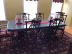 Dining Room Table with 8 chairs, Hutch and Buffet