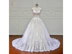 Isabelle's A Line White Lace Wedding Gown