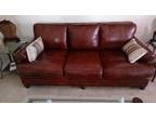 Burgundy Leather Couch like new