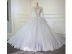 Charlottes's Long Sleeve Luxury Sweetheart Wedding Dress Without Train