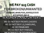 Money for Certain Brand Broken Washers and Dryers