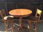 Pub table with 2 stools