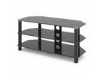 Glass TV/Component Stand - Black