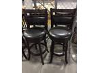 Bar Stools- Black Leatherette Swivel