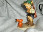 Vintage Very Rare Hummel Goebel Figurine Sensitive Hunter Germany Boy Rabbit