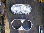 1962 Pontiac Bonneville Grand Prix Headlight BezelS PAIR 389 421 BEZEL OEM RARE