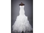 Eden's Mermaid Organza Ruffle Wedding Gown