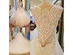 Mila's Elegant Princess Style Lace Wedding Dress No Train