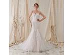 Candice's Mermaid Lace Cap Sleeves Wedding Dress Size 14 Ivory