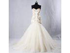 Kelley's Mermaid Strapless Crystal Beading Wedding Gown