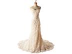 Camille's Sheath Strapless Lace/Tulle Wedding Gown