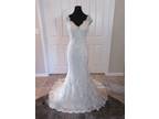 Kathleen's Lace Sheath V Neck Wedding Dress Size 22W