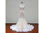 Julie's Lace Mermaid Cap Sleeves Wedding Dress