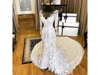 Margarette's Lace Sheath Long Sleeve Wedding Gown