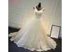 Katerina's Lace A Line V Neck Wedding Gown