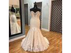 Trisha's Mermaid Strapless Lace Wedding Gown
