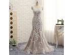 Chloe's Mermaid Lace V Neck Wedding Gown