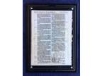 Authentic 1611 King James Bible Leaf (Mounted )