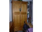 Stanley maplewood armoire , triple dresser n landscape mirror