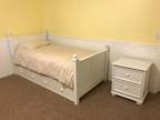 Twin Bed with Trundle and matching 2-drawer nightstand!