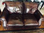 Leather couch and love seat