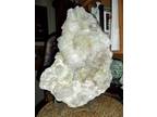 Exceptional and Beautiful Massive Ice White Apophyllite with Stilbite Crystal