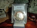 1993-P American Silver Eagle MS 68 PCGS Rainbow Tone on Edges Both Sides