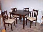 Dining table and chairs