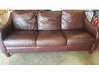 Comfy Brown Leather Couch