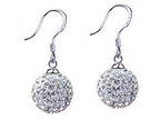 Crystal Ball Earrings + Free Shipping