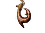 Koa Wood Fish hook Necklace