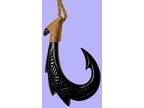 Hawaiian Fishhook Necklace in black