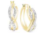 Diamond Hoop Earrings in 18K Tone