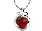 Red Heart Pendant & Necklace + Free Shipping